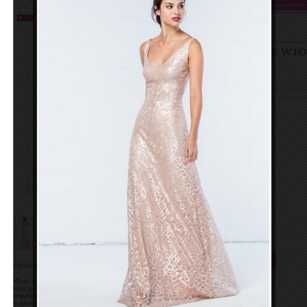 WToo sequin blush dress size 12